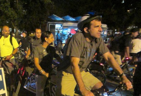 Mayor Elect Sam Liccardo and wife Jessica Garcia-Kohl ride San Jose Bike Party in September.
photo: A Boone