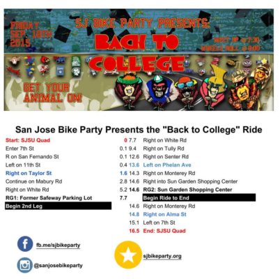 The Back To College Ride – September 18th, 2015